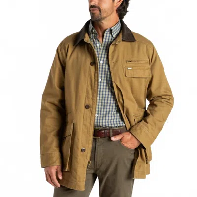Duck Head Men's Field Canvas Barn Coat In Dull Gold In Brown