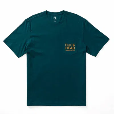 Duck Head Men's Field Tested Short Sleeve T-shirt In Emerald Green In Multi