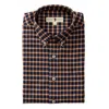 Duck Head Men's Harps Long Sleeve Cotton Flannel Plaid Shirt In Nutmeg Brown In Multi