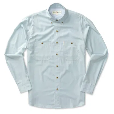 Duck Head Men's Knoll Plaid Performance Poplin Guide Shirt In Light Blue