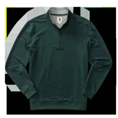 Duck Head Men's Long Sleeve Dunmore 1/4 Pullover In Pine Grove Heather In Green