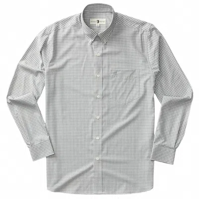Duck Head Men's Long Sleeves Walton Performance Gingham Shirt In Ultimate Grey In Multi