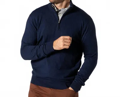Duck Head Men's Ridley Quarter Zip Top In Blue