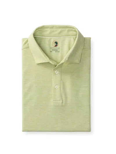 Duck Head Men's Summerford Performance Pique Short Sleeve Polo In Pear Green Heather In Multi