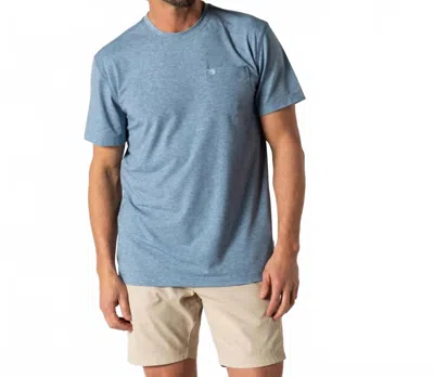 Duck Head Men's Windward Performance Top In Navy Heather In Blue
