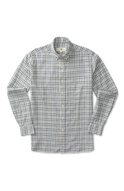 Duck Head Morehead Oxford Plaid Shirt In Light Blue In Grey