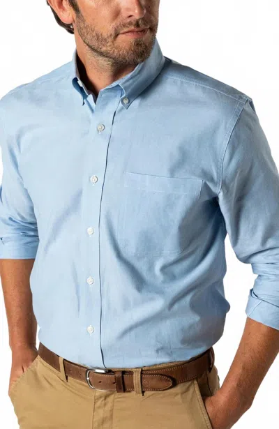 Duck Head Morris Solid Cotton Oxford Sport Shirt In Light Blue