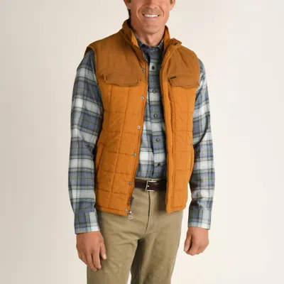 Duck Head Overland Quilted Vest In Cider In Orange