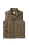DUCK HEAD OVERLAND QUILTED VEST IN CROCODILE