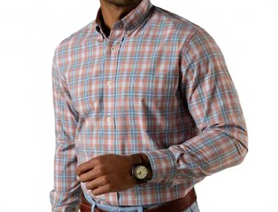 Duck Head Performance Poplin Sport Shirt In Rosewood In Pink