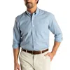 Duck Head Poplin Lawrence Micro Gingham Shirt In Lure Blue In Multi