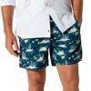 Duck Head Print Sailport 6" Swim Short In Dark Indigo In Purple