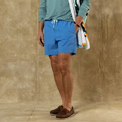 Duck Head Sailport Swim Short In Cornflower Blue In Multi