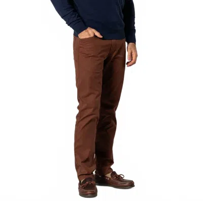 Duck Head Shoreline Twill 5-pocket Pants In Saddle Brown