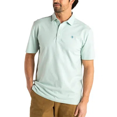Duck Head Short Sleeve Classic Performance Pique Polo In Surf Spray In Multi