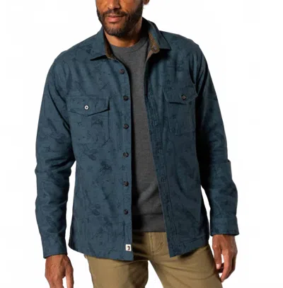 Duck Head Slater Moleskin Overshirt In Blue