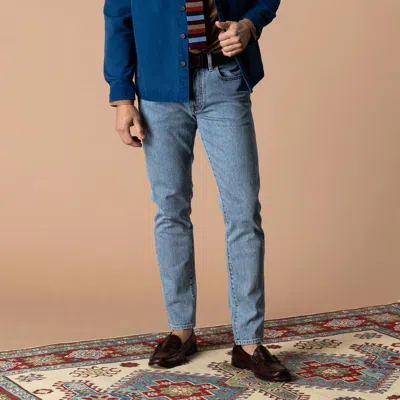 Duck Head Slim Straight Fit Jeans In Light Wash In Blue