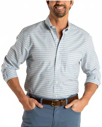 Duck Head Sullivan Plaid Cotton Oxford Sport Shirt In Lure Blue In Gray