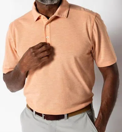 Duck Head Summerford Performance Pique Polo - Plus In Copper Tan Heather In Orange