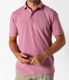 Duck Head Summerford Performance Pique Polo In Violet Quartz Heather In Pink