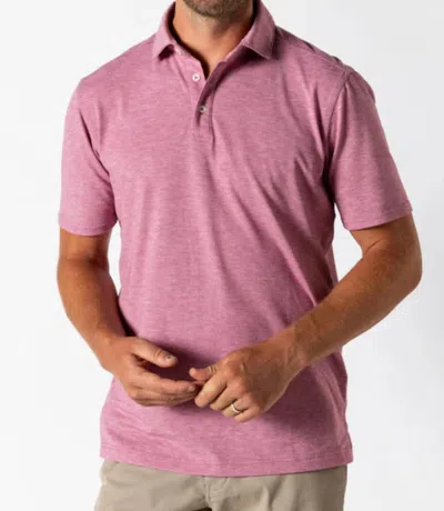 Duck Head Summerford Performance Pique Polo In Violet Quartz Heather In Pink