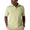 Duck Head Summerford Performance Polo In Pear Heather Green In Yellow
