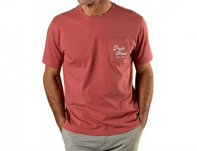 Duck Head Vintage Graphic T-shirt In Rosewood Heather In Brown