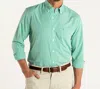 Duck Head Walton Gingham Poplin Performance In Tidal Green In Multi