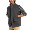 Duck Head Waxed Quilted Duck Vest In Magnet Grey In Multi