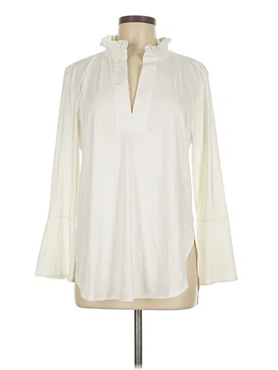 Pre-owned Dudley Stephens 3/4 Sleeve Blouse In White