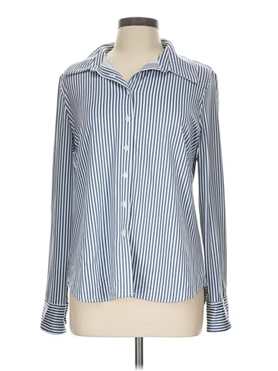 Pre-owned Dudley Stephens Long Sleeve Blouse In Blue
