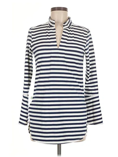 Pre-owned Dudley Stephens Long Sleeve Polo Shirt In Blue
