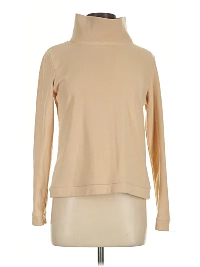 Pre-owned Dudley Stephens Long Sleeve Top Tan Turtleneck Tops