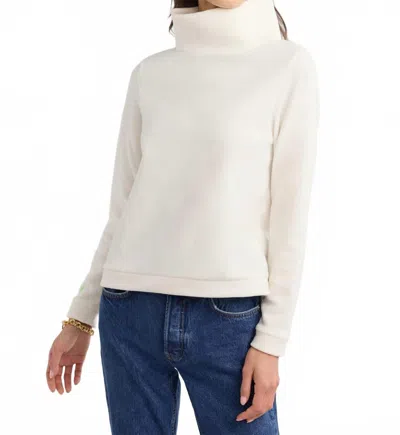 Dudley Stephens Park Slope Turtleneck Top In Cream In White