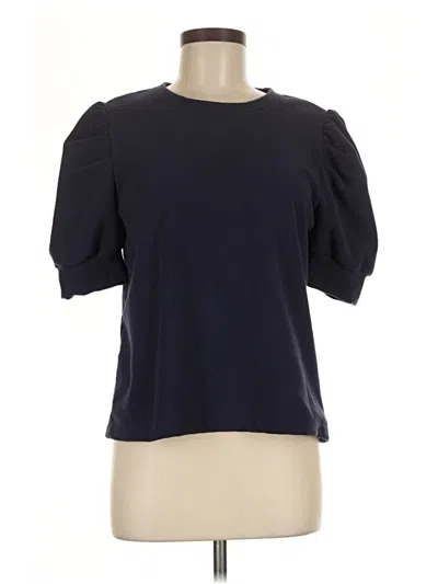 Pre-owned Dudley Stephens Short Sleeve Top Black Crew Neck Tops