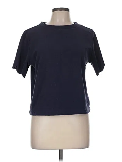 Pre-owned Dudley Stephens Short Sleeve Top Black Crew Neck Tops