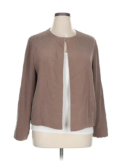 Pre-owned Due Per Due Jacket In Brown