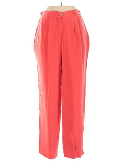 Pre-owned Due Per Due Silk Pants In Red