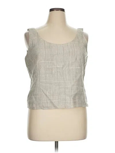 Pre-owned Due Per Due Sleeveless Blouse In Gray