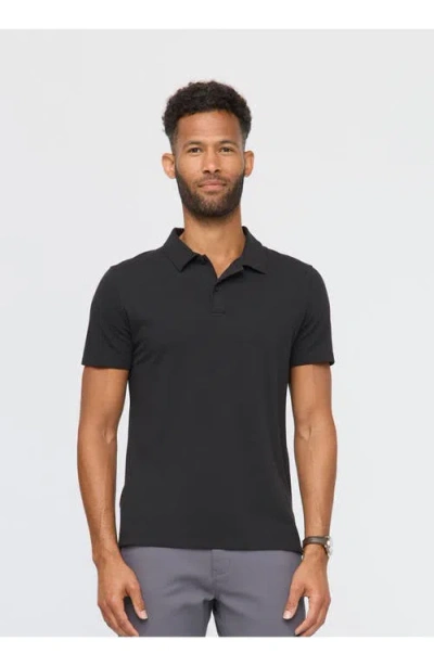 Duer Air Flow Pique Polo In Black