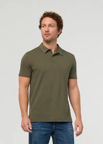 Duer Air Flow Pique Polo In Green