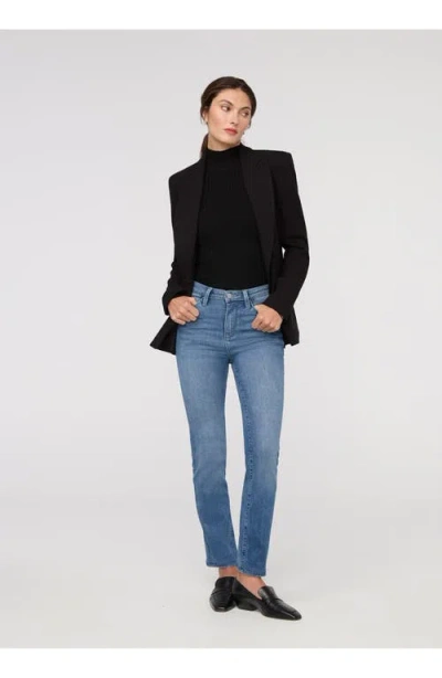 Duer No Sweat Denim High Rise Slim Straight In Black
