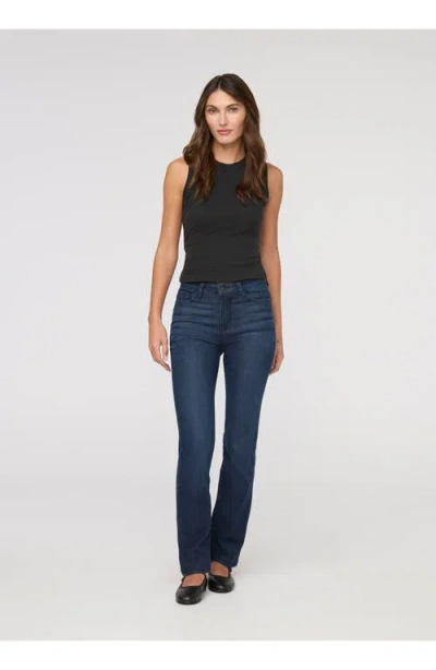 Duer No Sweat Denim High Rise Slim Straight In Black