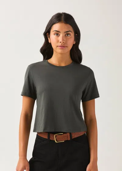 Duer Purepima Boxy Tee In Evergreen