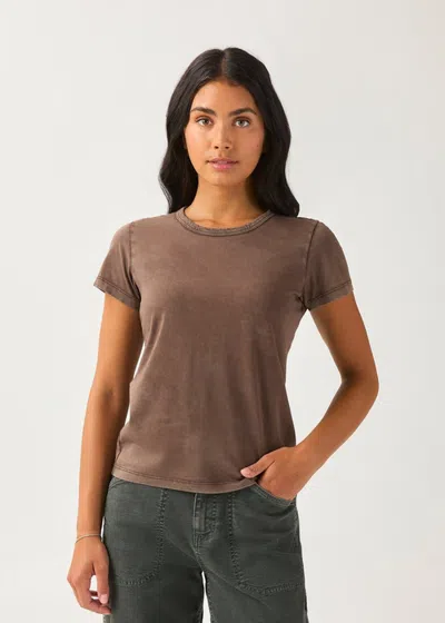 Duer Purepima Slim Crew In Washed Espresso