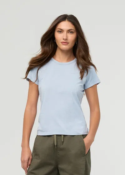 Duer Purepima Slim Crew In Washed Glacier