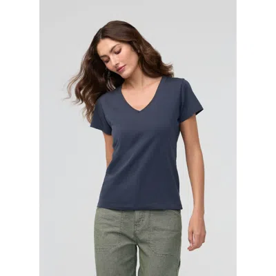 Duer Purepima Slim V-neck In Navy