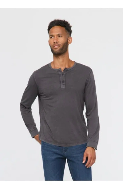 Duer Purepima Vintage Henley In Gray