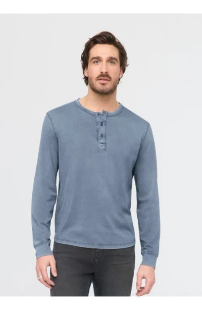 Duer Purepima Vintage Henley In Blue