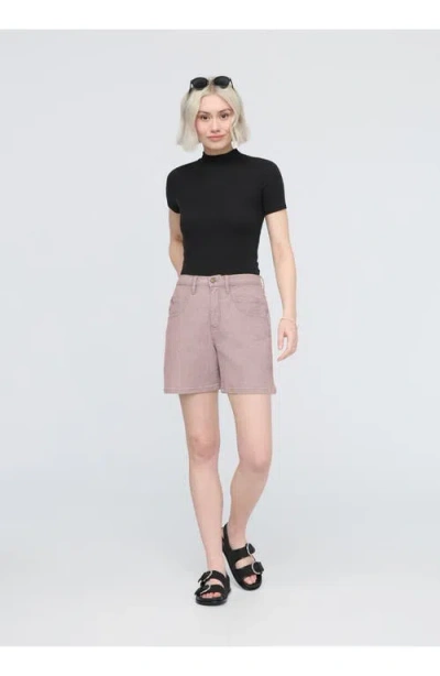 Duer Stretch Canvas High Rise Relaxed Short In Pink